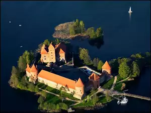 Zamek w Trokach, Jezioro Galwe, Troki, Litwa