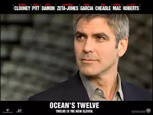 brązowe oczy, George Clooney, siwe włosy