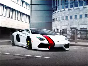 Lamborghini, Wieżowce, Aventador, Parking