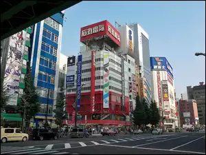 Tokio, Reklamy, Ulica, Samochody