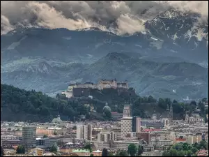 Austria, Góry, Salzburg, Miasto