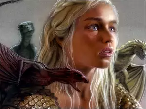 Smoki, Gra o tron, Game of Thrones, Emilia Clarke - Daenerys Targaryen