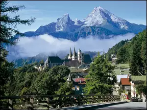 Mgła, Watzmann, Masyw, Berchtesgaden, Droga, Górski, Lasy