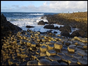 Irlandia, Kamienie, Morze, Skały, Fale