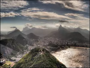 Miasto, Las, Brazylia, Ocean, Rio De Janeiro, Góry