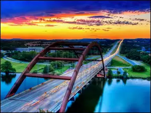 Teksas Stany Zjednoczone, Rzeka, Pennybacker, Most, Austin