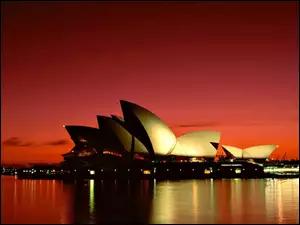 Australia, Zachód Słońca, Sydney, Opera w Sydney