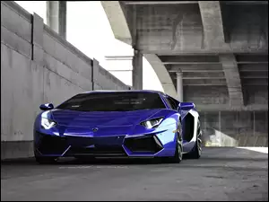 Lamborghini Aventador, Niebieski, Metalik