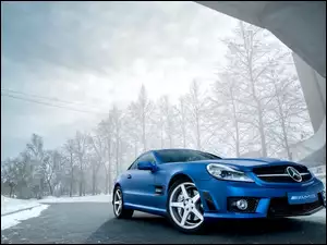 Niebieski, AMG, Mercedes, Benz