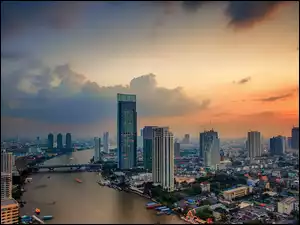 Tajlandia, Rzeka, Bangkok, Miasto