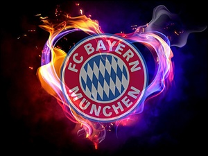 serce, Bayern Monachium, sport, piłka nożna, płomień