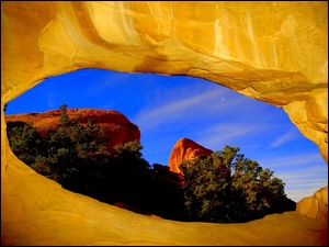 Jaskinia, Kanion, Narodowy, Park, Utah