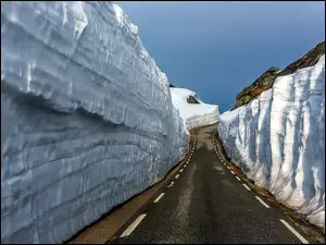 Droga, Tunel, Śnieg