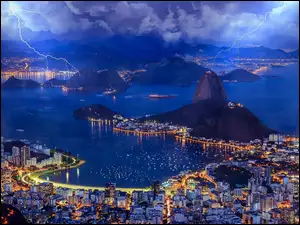 Miasto, Brazylia, Burza, Rio de Janeiro, Pioruny