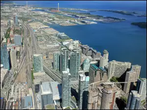 Z lotu ptaka, Toronto, Zatoka, Kanada, Zdjęcie miasta