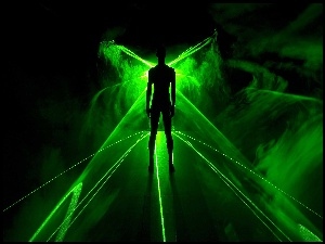 Zielone, Człowiek, Lasery