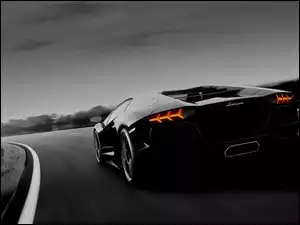 Czarny, Murcielago, Samochód, Lamborghini