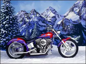 Góry, Harley-Davidson, Zima
