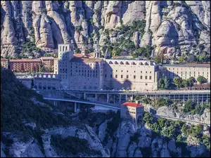 Hiszpania, Góry, Montserrat, Klasztor, Katalonia