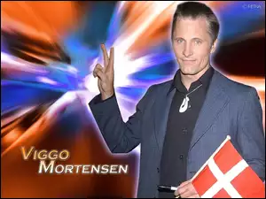 flaga, Viggo Mortensen, czarna koszula