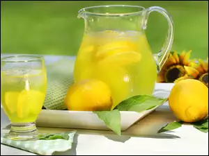 Lemoniada, Szklanka, Cytryna, Dzbanek