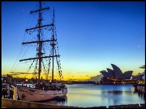 Słońca, Opera, Żaglowiec, Sydney, Wschód