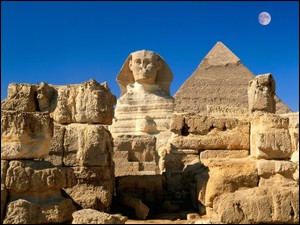 Cheopsa, Egipt, Sfinks, Giza, Piramida