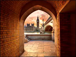 Tunel, Wielka Brytania, Big Ben, Londyn, Pałac Westminster