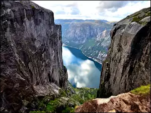 Norwegia, Góry, Lysefjord, Kjerag
