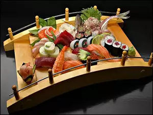 deska, sushi, jedzenie