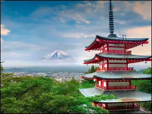 Pagoda, Japonia, Góra, Fuji