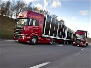 Droga, Dwie, Ciężarówki