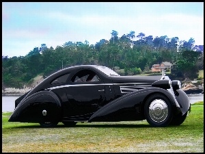 czarny, Zabytkowy, Phantom, Rolls Royce, 1925