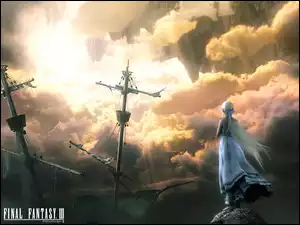 Final Fantasy III, Chmury, Kobieta, Żaglowce