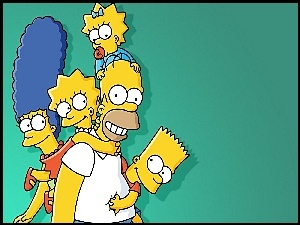The Simpsons, Homer, Maggie, Simpsonowie, Merge, Lisa, Bart