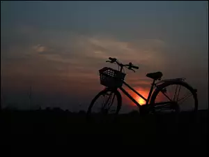 Rower, Zachód, Słońca