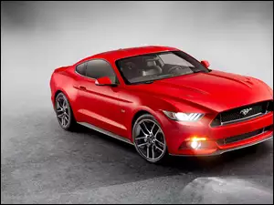 Ford, 2015, Mustang, Czerwony