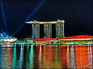 Singapur, Hotel, Marina Bay Sands, Reflektory