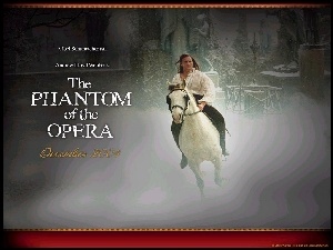 Phantom Of The Opera, mężczyzna, zima, koń