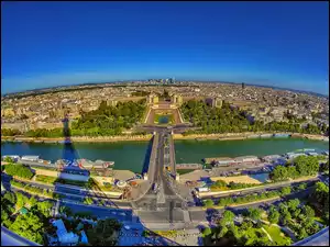 Wieży Eiffla, Paryż, Panorama, Francja, Z