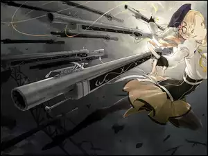 Mahou Shoujo Madoka Magica, anime, broń, dziewczyna