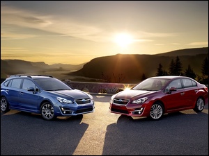 Słońca, Subaru, Impreza, Promienie