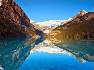 Kanada, Góry, Louis, Odbicie, Lake, Jezioro
