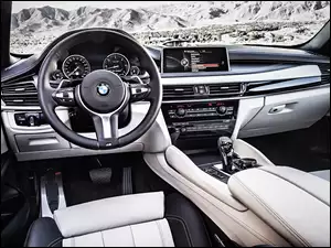 wnętrze, BMW X6 F16, kokpit
