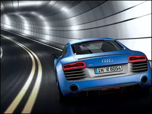 Tunel, Niebieskie, R8, Audi, V10