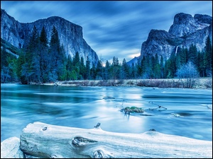 Kalifornia, Góry, Rzeka, Las, Yosemite