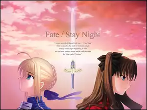 twarze, dziewczyny, miecz, Fate Stay Night