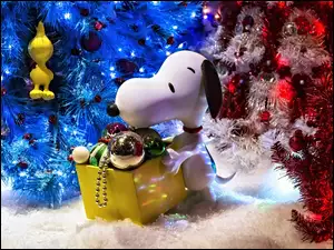 Ozdoby, Choinki, Piesek, Snoopy, Świąteczne, Beagle, Prezenty