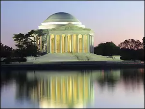 Trzeciego, Jefferson, Waszyngton, Woda, Pomnik, Prezydenta