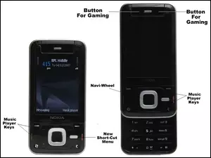 Nokia N81, Opis, Czarna, Przód